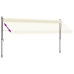 Toldo retráctil de tela y acero crema 400x150 cm