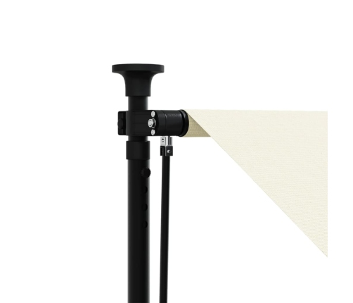 Toldo retráctil de tela y acero crema 400x150 cm