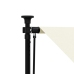Toldo retráctil de tela y acero crema 400x150 cm