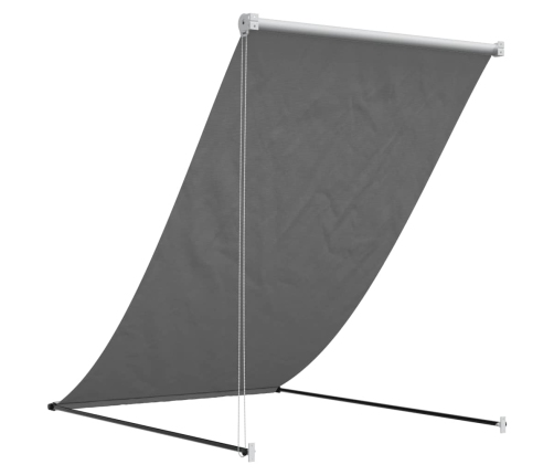 Toldo retráctil de tela y acero gris antracita 100x150 cm