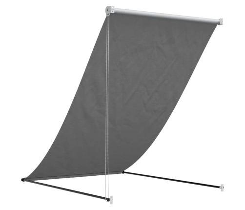 Toldo retráctil de tela y acero gris antracita 150x150 cm