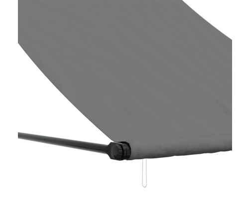 Toldo retráctil de tela y acero gris antracita 150x150 cm