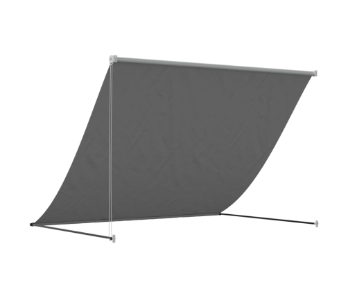 Toldo retráctil de tela y acero gris antracita 200x150 cm