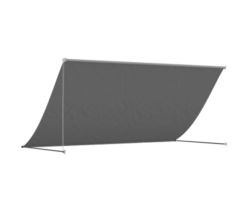 Toldo retráctil de tela y acero gris antracita 300x150 cm