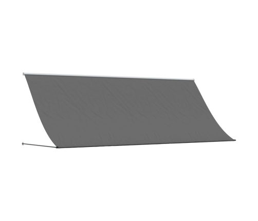 Toldo retráctil de tela y acero gris antracita 350x150 cm