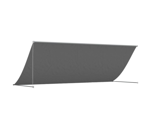 Toldo retráctil de tela y acero gris antracita 350x150 cm