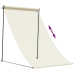 Toldo retráctil de tela y acero crema 150x150 cm