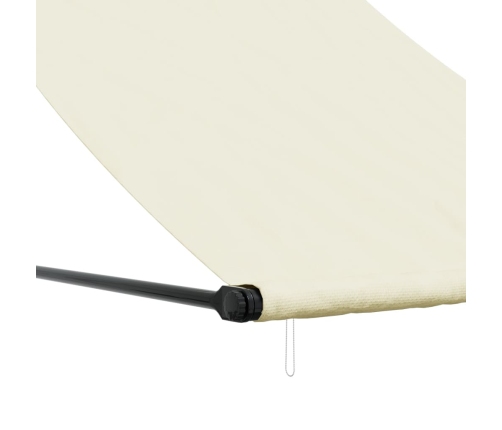 Toldo retráctil de tela y acero crema 150x150 cm