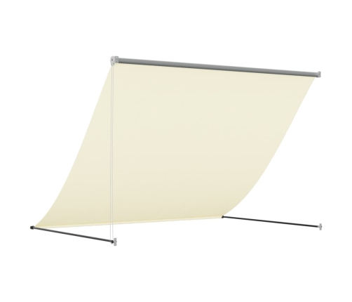 Toldo retráctil tela y acero crema 200x150 cm