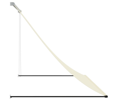 Toldo retráctil de tela y acero crema 250x150 cm