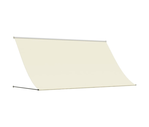 Toldo retráctil de tela y acero crema 300x150 cm