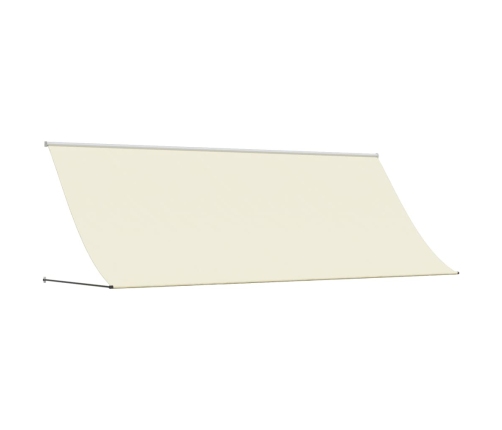 Toldo retráctil de tela y acero crema 350x150 cm