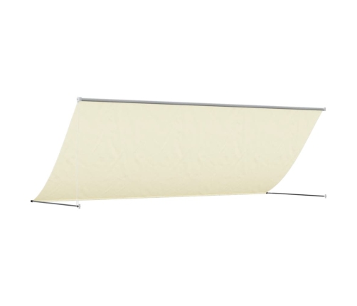 Toldo retráctil de tela y acero crema 350x150 cm