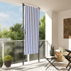 Persiana enrollable exterior tela acero azul blanco 100x270 cm