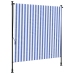 Persiana enrollable exterior tela acero azul blanco 150x270 cm