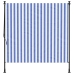 Persiana enrollable exterior tela acero azul blanco 150x270 cm