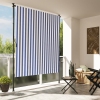 Persiana enrollable exterior tela acero azul blanco 200x270 cm