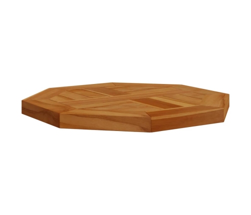 Tablero de mesa octogonal de madera maciza de teca 40x40x2,5 cm