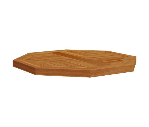 Tablero de mesa octogonal de madera maciza de teca 50x50x2,5 cm