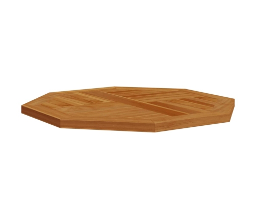 Tablero de mesa octogonal de madera maciza de teca 60x60x2,5 cm