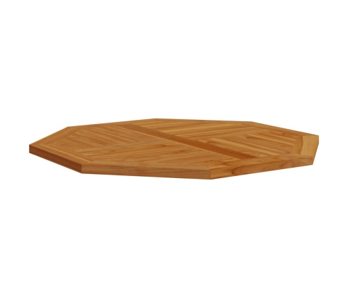 Tablero de mesa octogonal de madera maciza de teca 90x90x2,5 cm