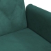 Sofá cama 2 plazas y almohadas taburete terciopelo verde oscuro