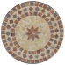 Juego de bistró de mosaico de hierro cerámica terracota blanco