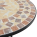 Juego de bistró de mosaico de hierro cerámica terracota blanco