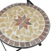 Juego de bistró de mosaico de hierro cerámica terracota blanco
