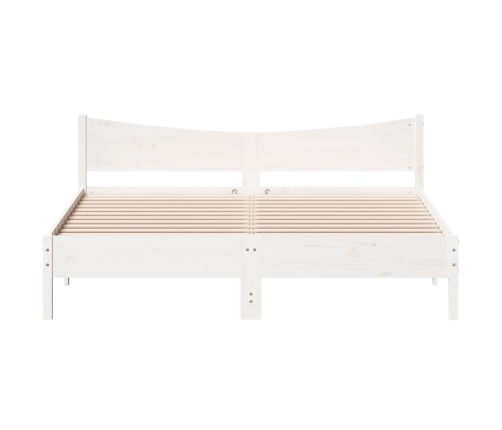 Estructura de cama sin colchón madera maciza blanca 200x200 cm