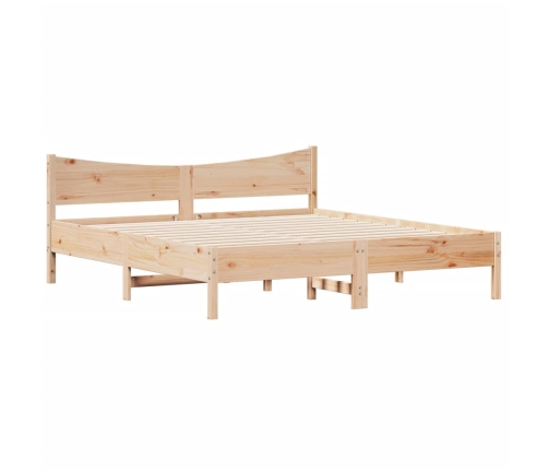 Estructura de cama sin colchón madera maciza de pino 180x200 cm