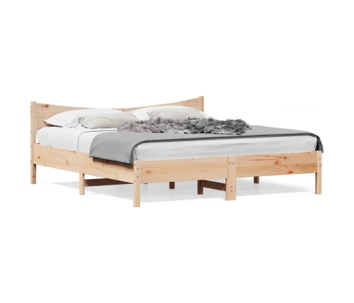 Estructura de cama sin colchón madera maciza de pino 180x200 cm