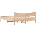 Estructura de cama sin colchón madera maciza de pino 160x200 cm