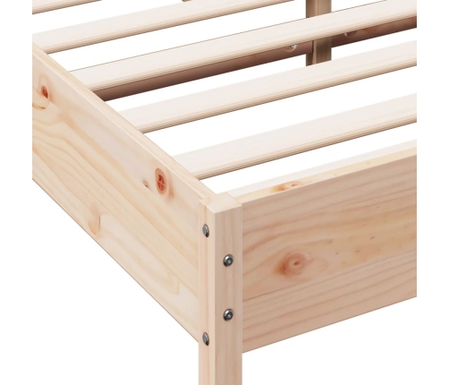 Estructura de cama sin colchón madera maciza de pino 160x200 cm