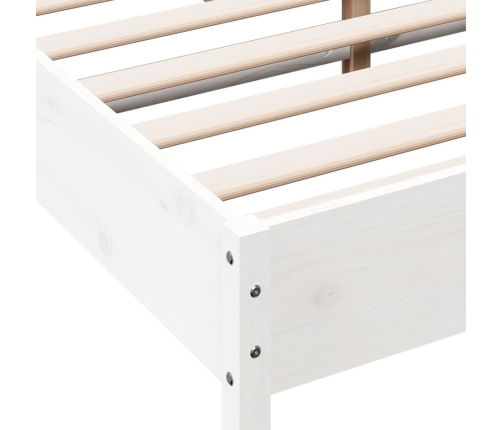 Estructura de cama sin colchón madera de pino blanca 150x200 cm