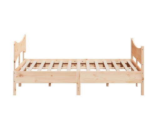 Estructura de cama sin colchón madera maciza de pino 200x200 cm