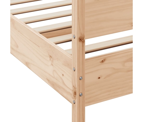 Estructura de cama sin colchón madera maciza de pino 200x200 cm