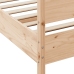 Estructura de cama sin colchón madera maciza de pino 200x200 cm