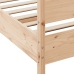 Estructura de cama sin colchón madera maciza de pino 180x200 cm