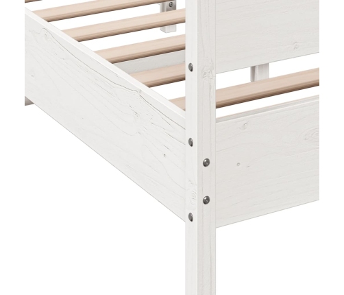 Estructura de cama sin colchón madera de pino blanca 150x200 cm