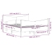 Cama sin colchón madera maciza pino marrón cera 150x200 cm