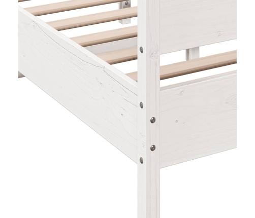 Estructura de cama sin colchón madera de pino blanca 140x200 cm