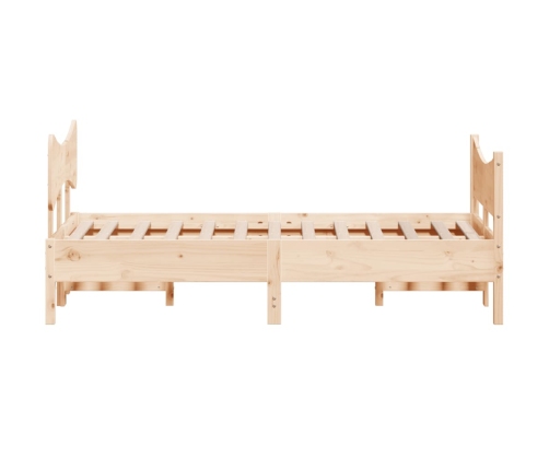 Estructura de cama sin colchón madera de pino maciza 120x200 cm