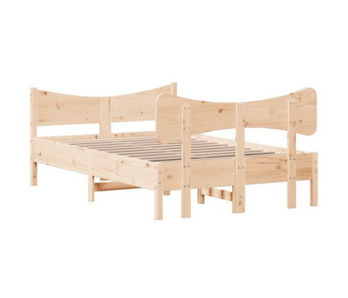 Estructura de cama sin colchón madera de pino maciza 120x200 cm