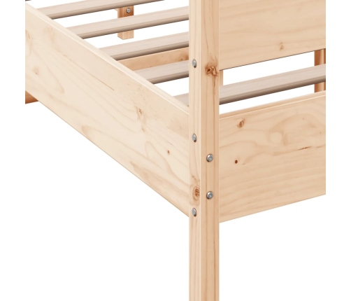 Estructura de cama sin colchón madera de pino maciza 120x200 cm