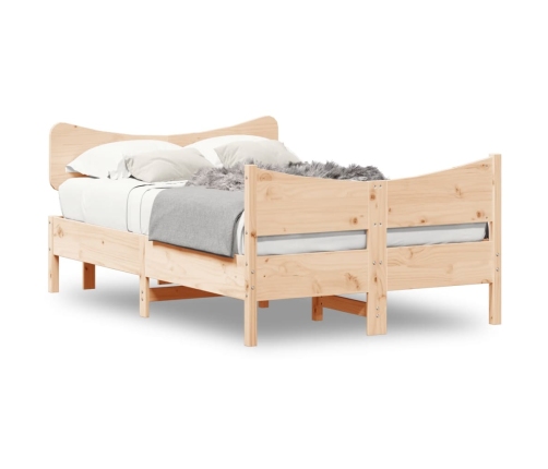 Estructura de cama sin colchón madera de pino maciza 120x200 cm