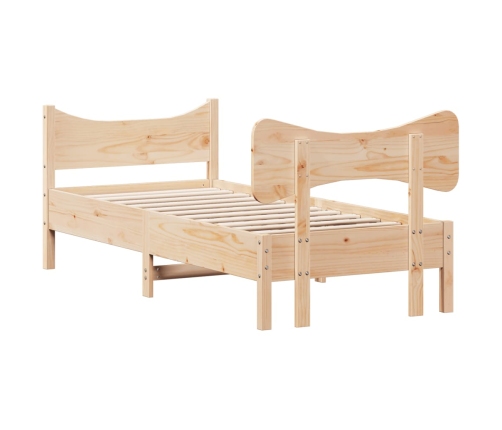 Estructura de cama sin colchón madera maciza de pino 100x200 cm