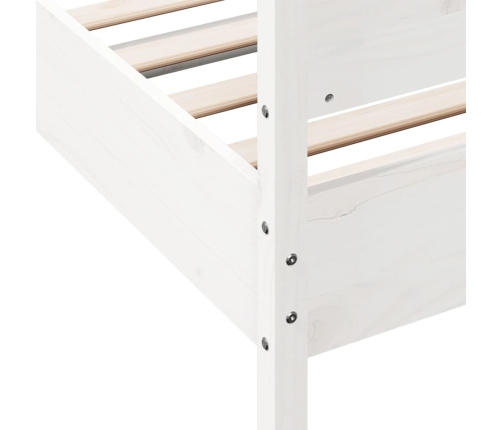 Estructura de cama sin colchón madera de pino blanca 90x200 cm