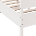 Estructura de cama sin colchón madera de pino blanca 140x190 cm