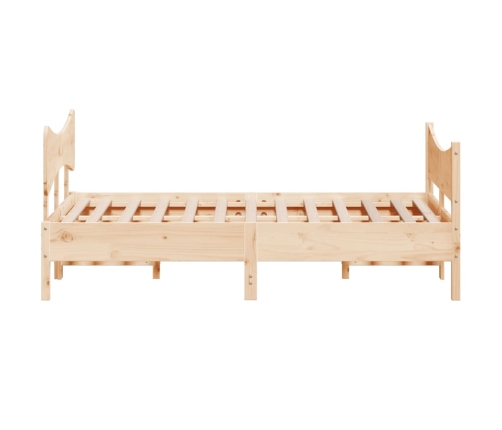 Estructura de cama sin colchón madera maciza de pino 135x190 cm